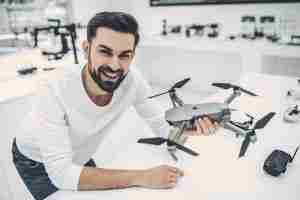 Man holding a drone