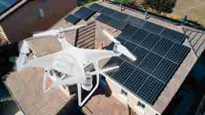 drone inspecting roof