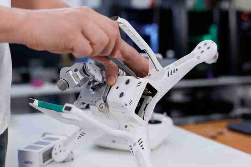 drone being repaired