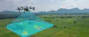 drone mapping an area